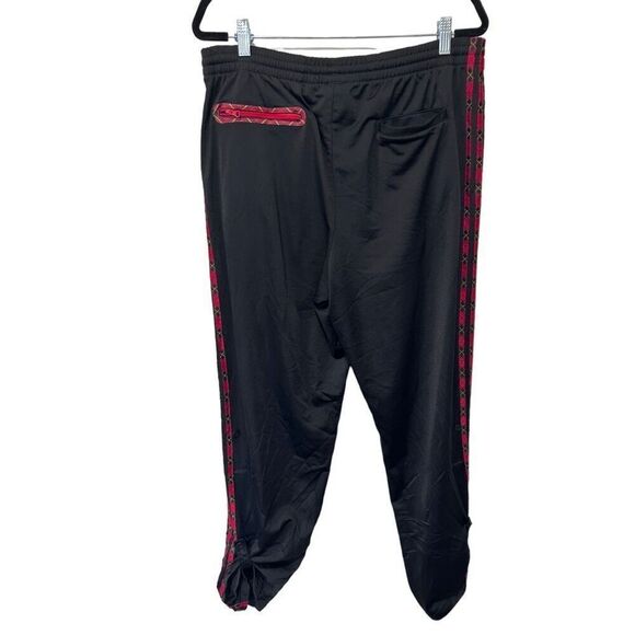 Adidas Trefoil Logo Adjustable Cuff Casual Pull On Pants Red Striped Size Large - Picture 5 of 13